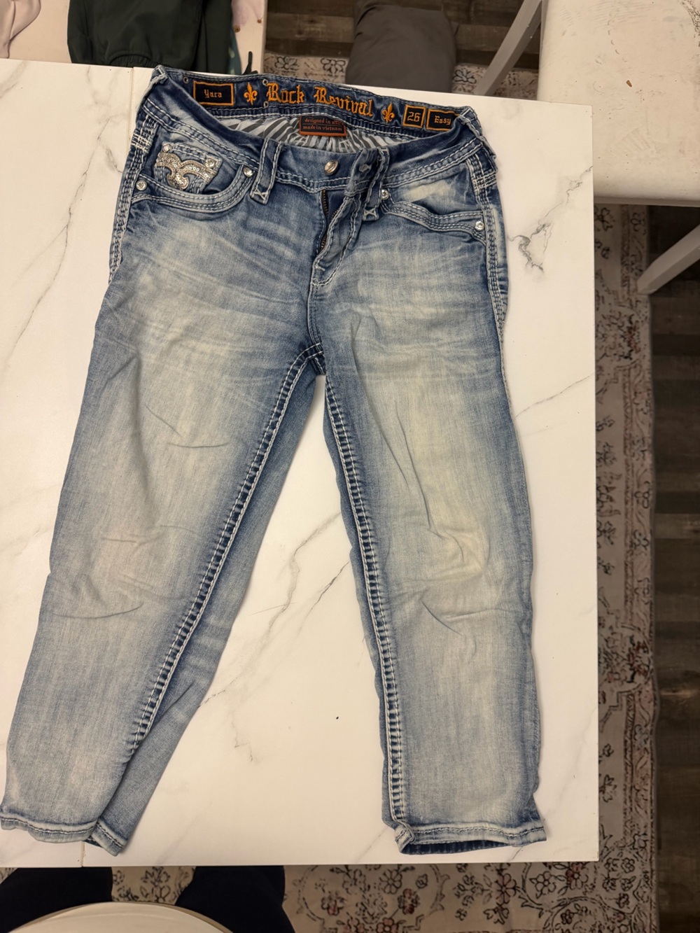 Rock Revival Light Blue Slim Straight Jeans
